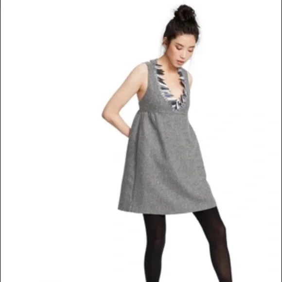 NWT ANNA SUI For Target Tweed Halter A-Line Dress—SZ. XS - Picture 5 of 17